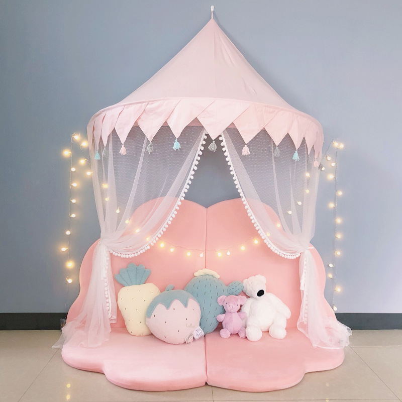 Kids Outdoor Play Table - House Canopy Girl Bed for Net