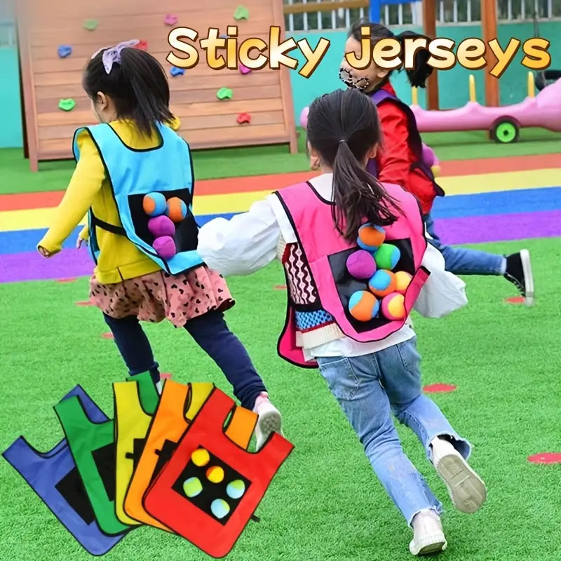 Kids Outdoor Climbing Structure - Outdoor Sport Game Props Vest Sticky