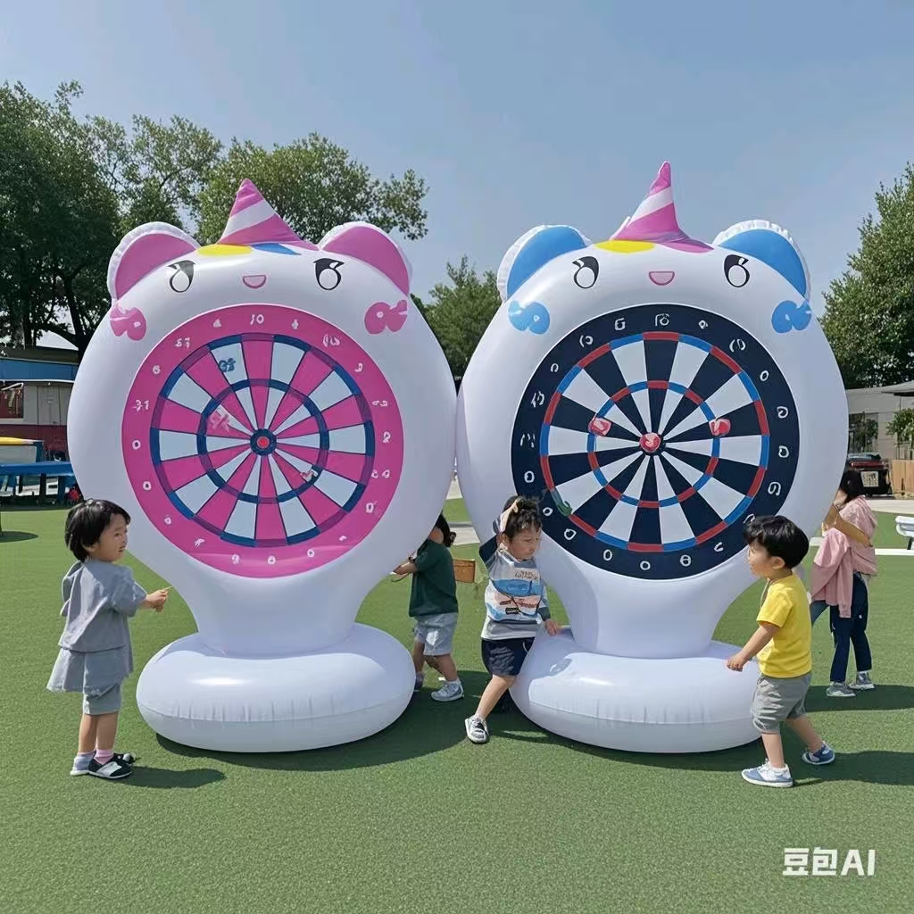 Outdoor Kid - Inflatable Unicorn Throwing Game Target Sticky
