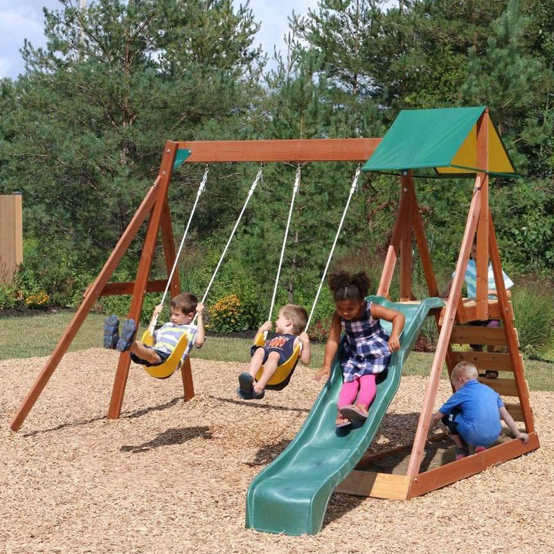 Kids And Children Outdoor Wood - Kids Outdoor Slide Set avis et prix