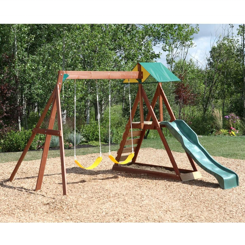 Kids And Children Outdoor Wood - Kids Outdoor Slide Set avis et prix
