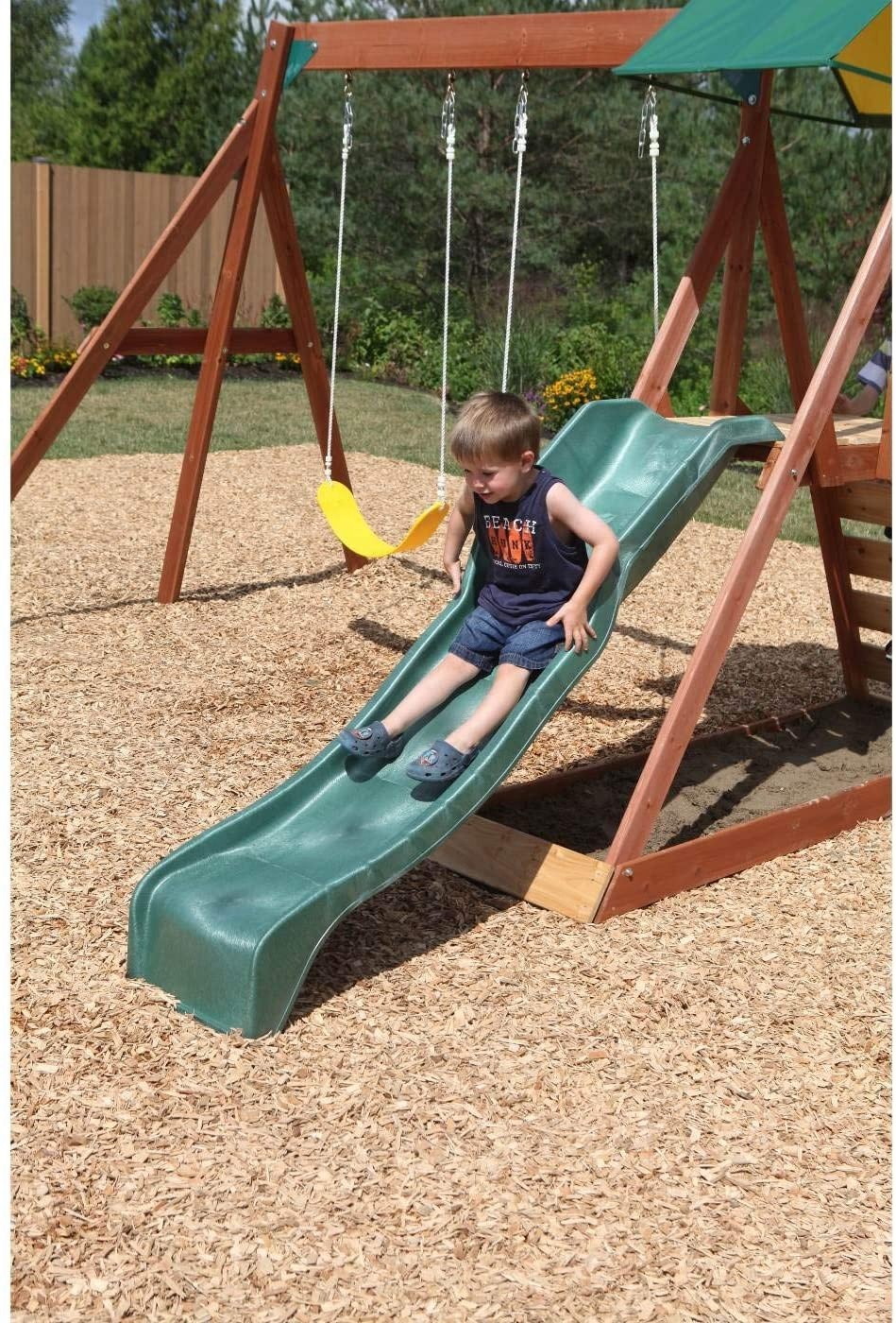 Kids And Children Outdoor Wood - Kids Outdoor Slide Set avis et prix