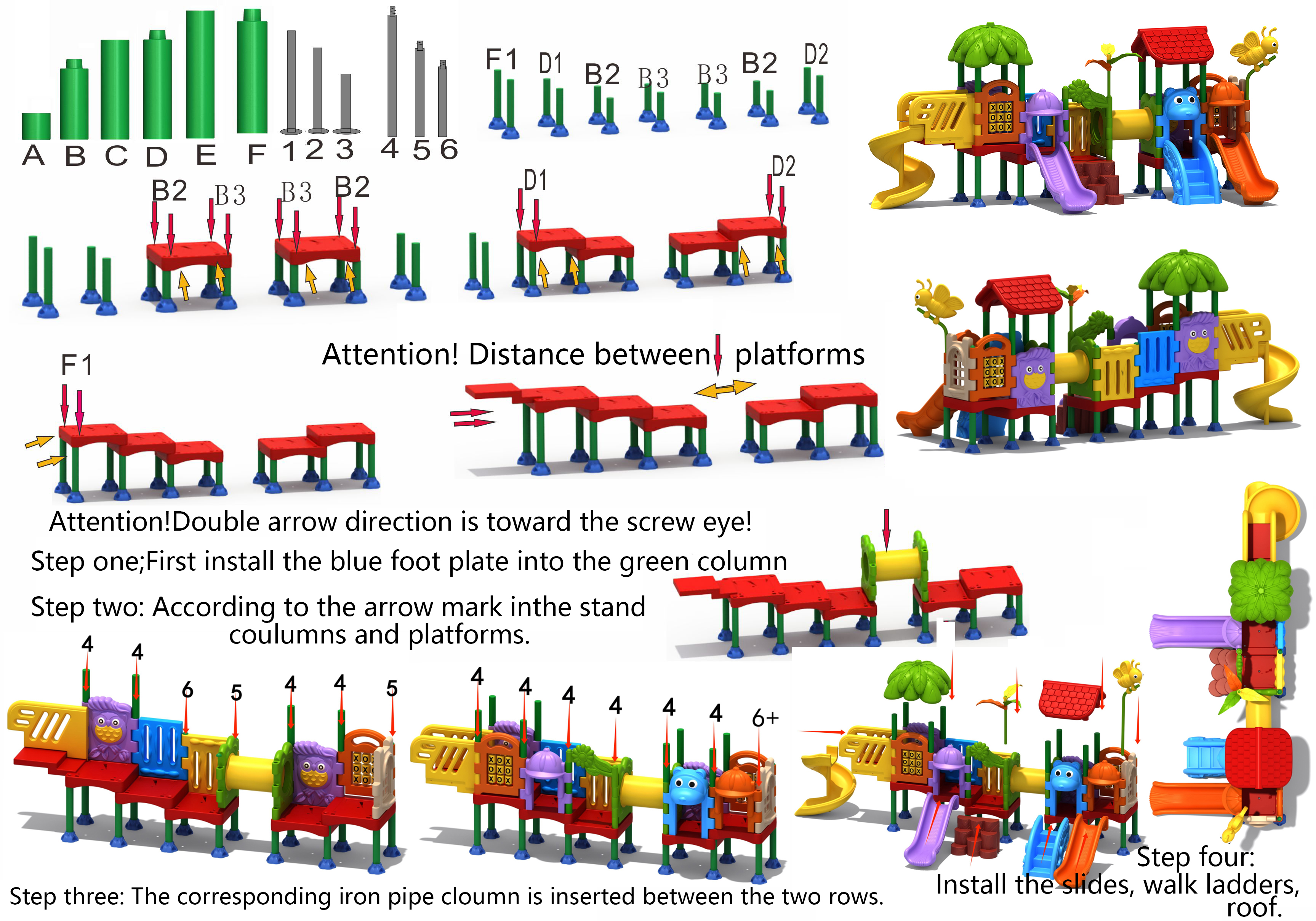 KID Playground Playhouse Sets  - Kids Outdoor Slide Set avis et prix