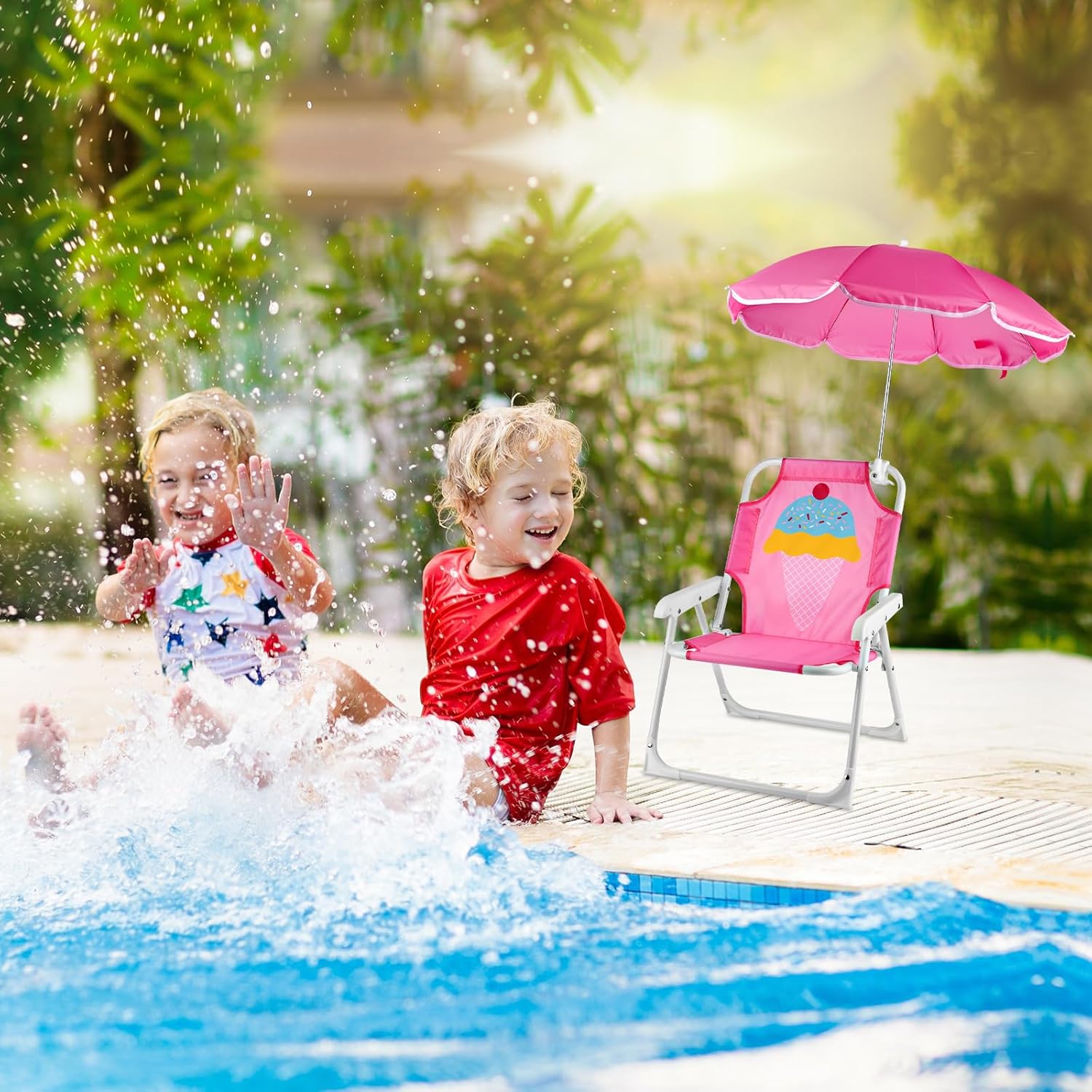 1 Set Folding Beach Chair with - Kids Outdoor Lounge Furniture avis et prix