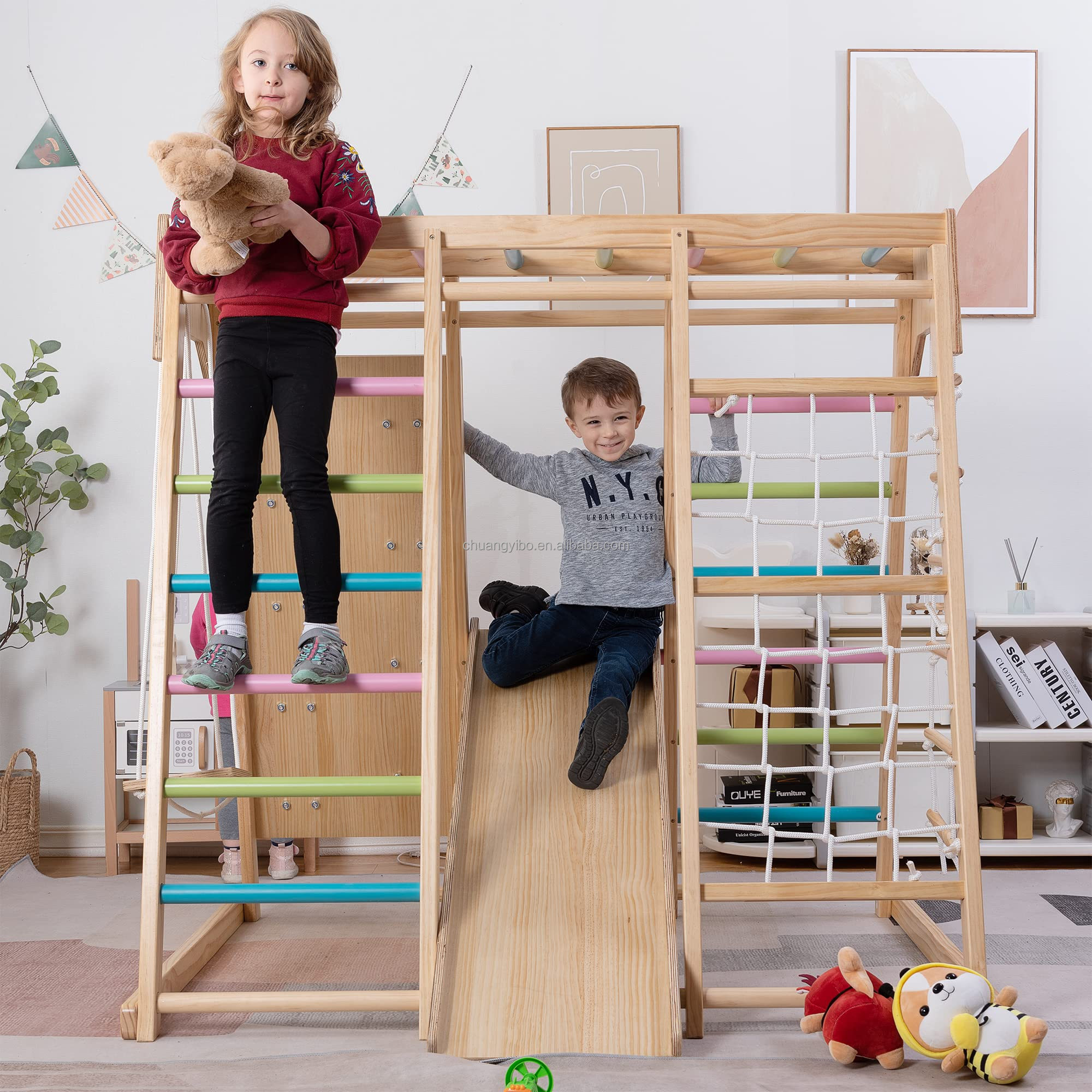 Climbing Walls Amusement Park  - Kids Outdoor Slide Set avis et prix