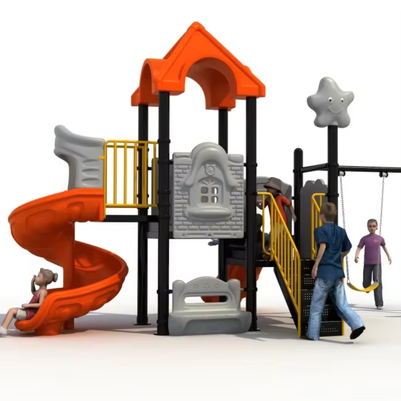 Outdoor Steel Plastic Swing Se - Kids Outdoor Slide Set avis et prix