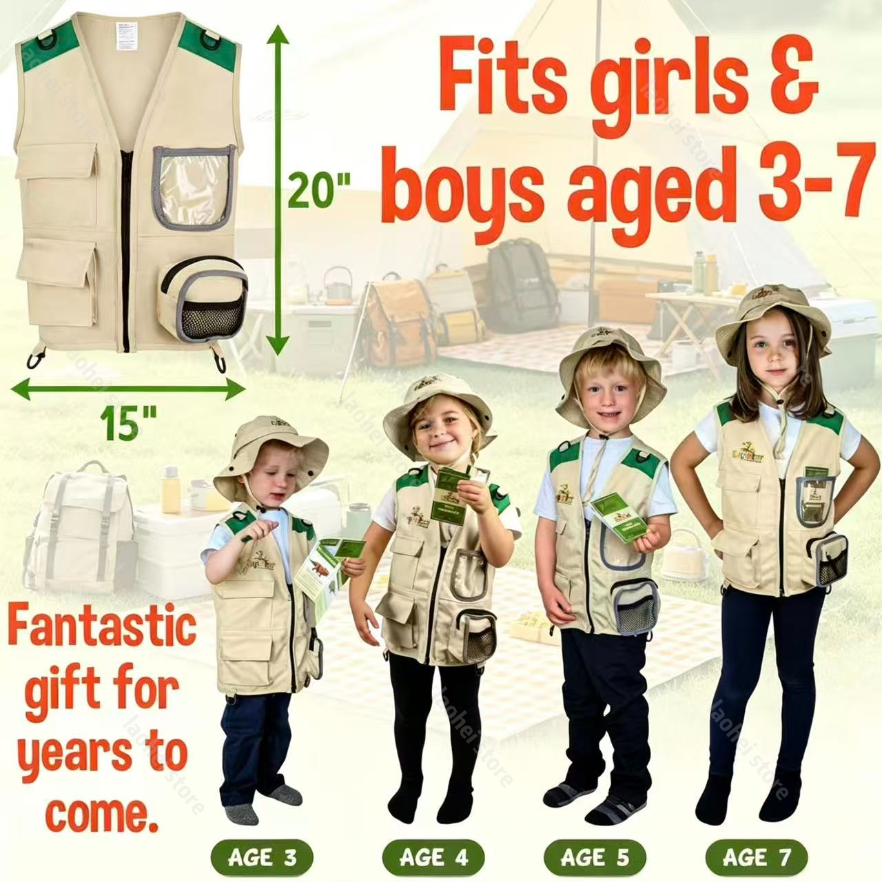Kids Explorer Vest and Hat Cos - Kids Outdoor Hat avis et prix
