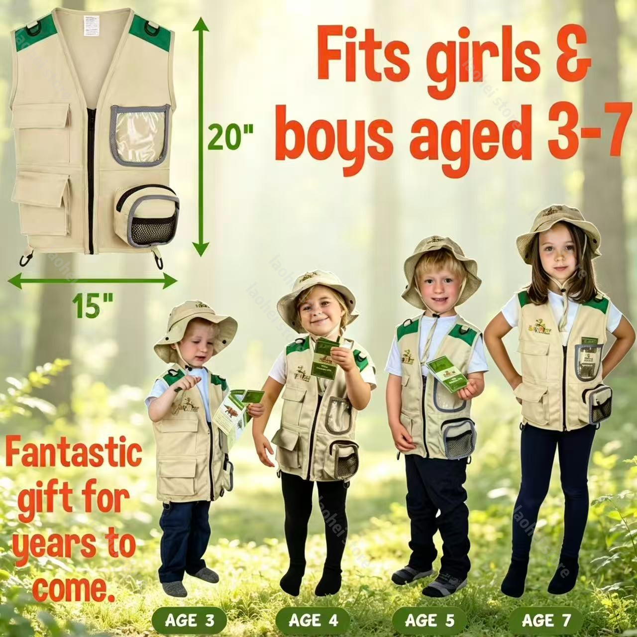 Kids Explorer Vest and Hat Cos - Kids Outdoor Hat avis et prix