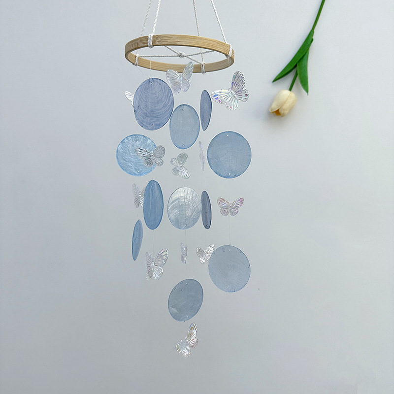 Butterfly Seashell Wind Chimes - Kids Outdoor Fairy Garden avis et prix