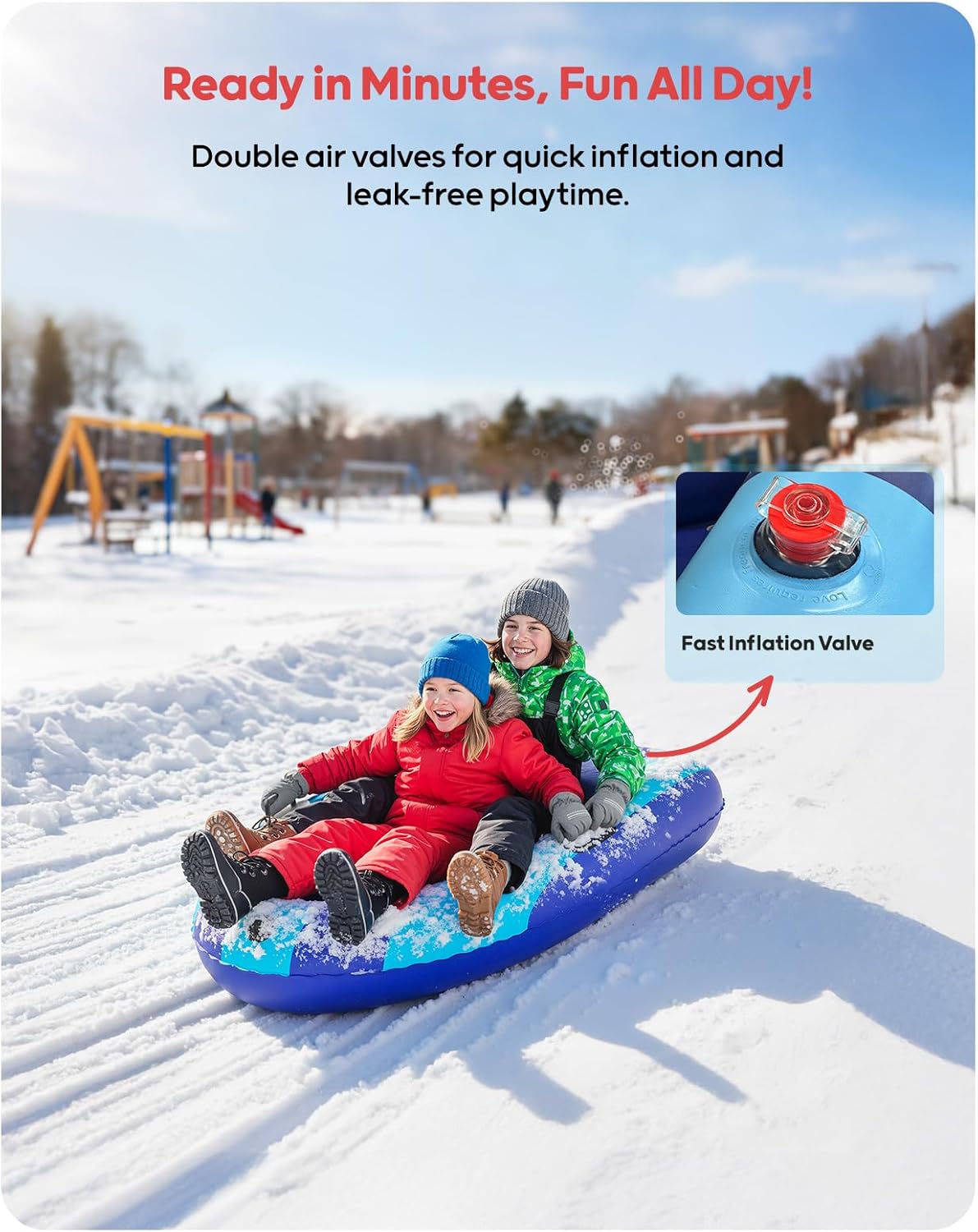QPAU Inflatable PVC Snow Sled  - Outdoor Kid avis et prix