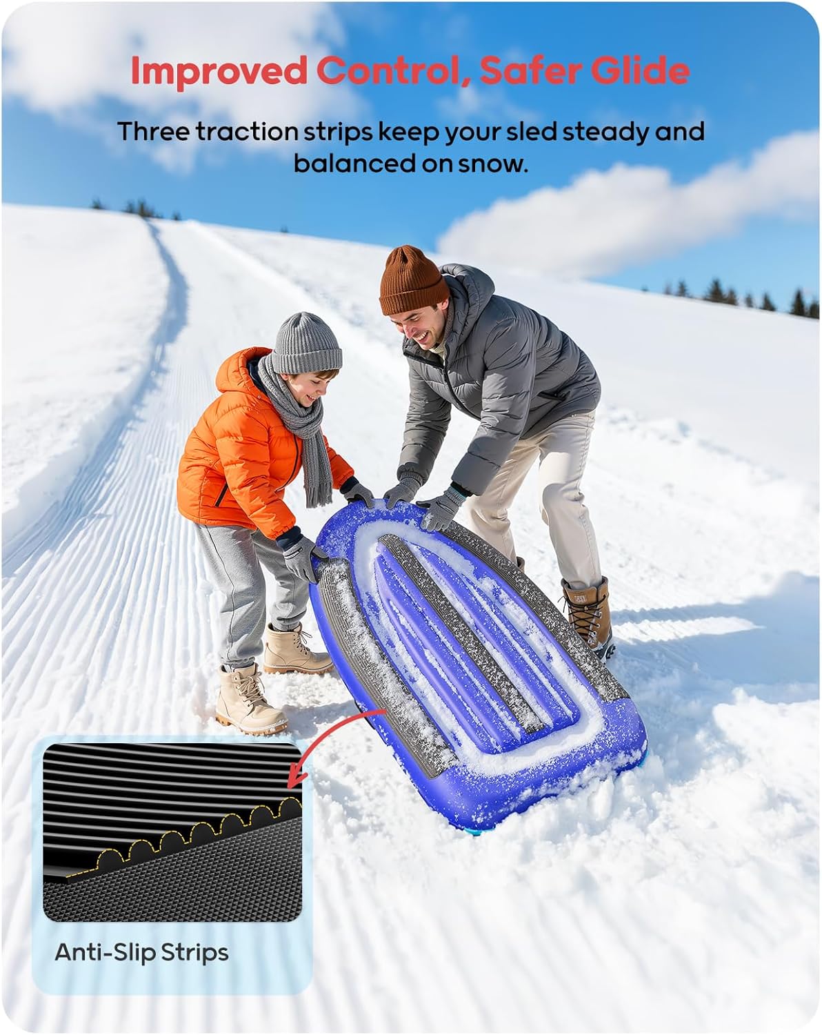 QPAU Inflatable PVC Snow Sled  - Outdoor Kid avis et prix