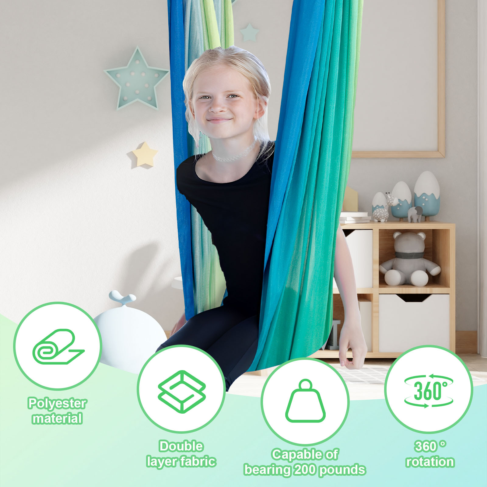 Kids Sensory Swings Double Lay - Kids Outdoor Furniture avis et prix