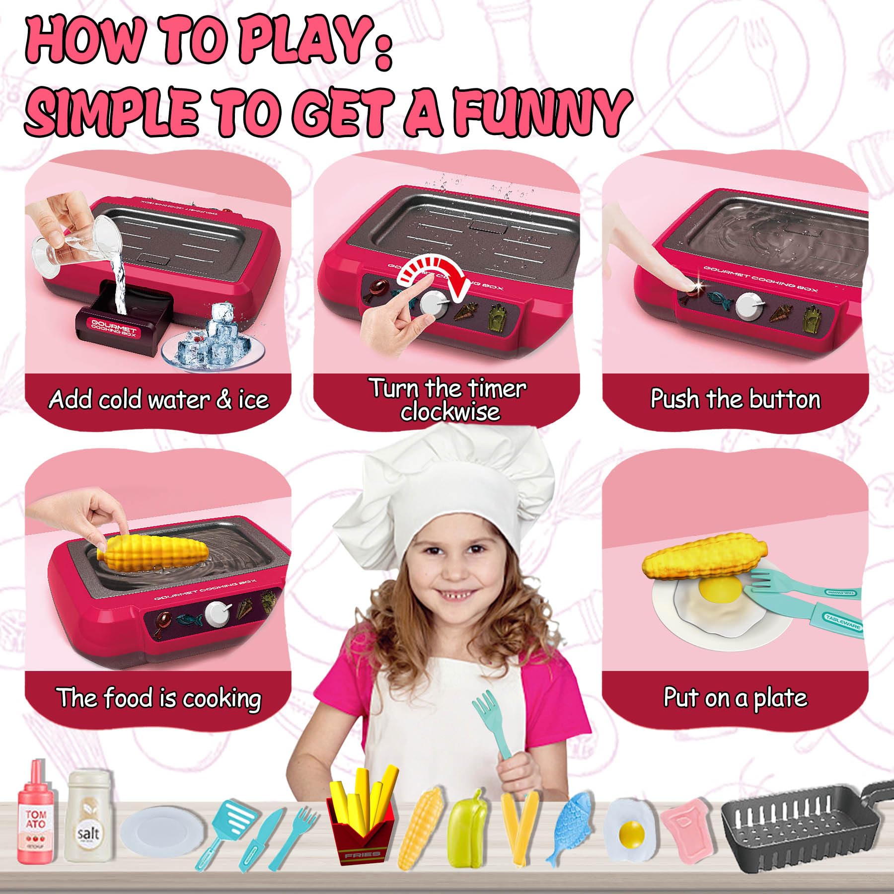 20Pcs DIY Kitchen Cooking Toy  - Kids Outdoor Bbq avis et prix