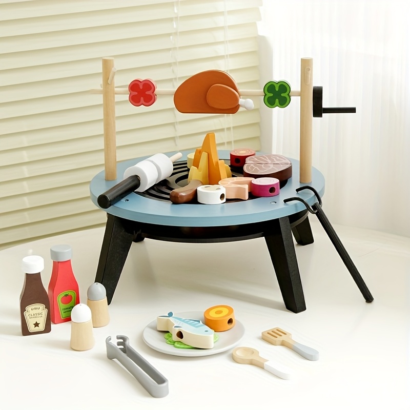 Wooden Barbecue Playset For Ki - Kids Outdoor Bbq avis et prix