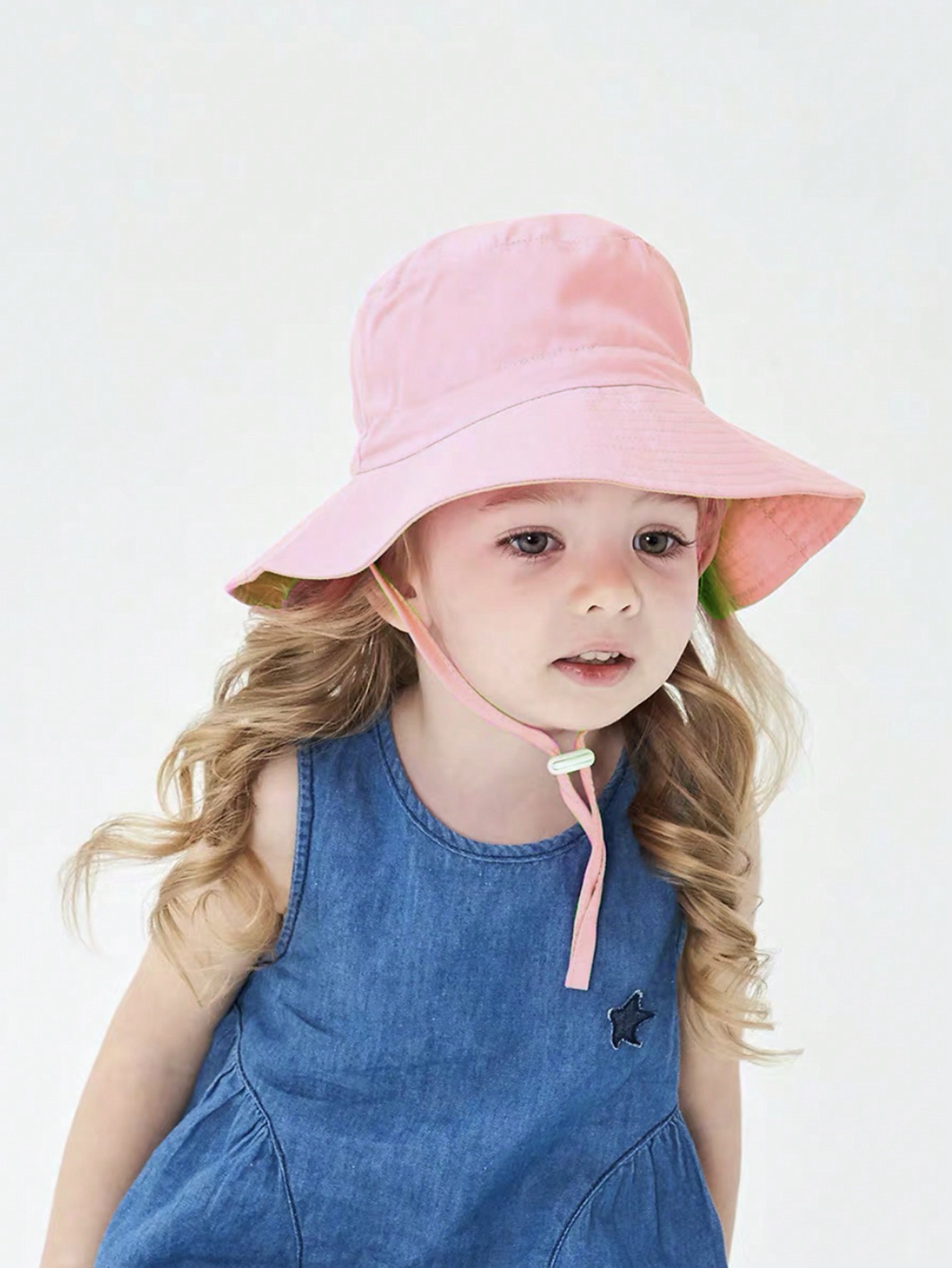 1pc Pink Flat Top Bucket Hat f - Kids Outdoor Hat avis et prix