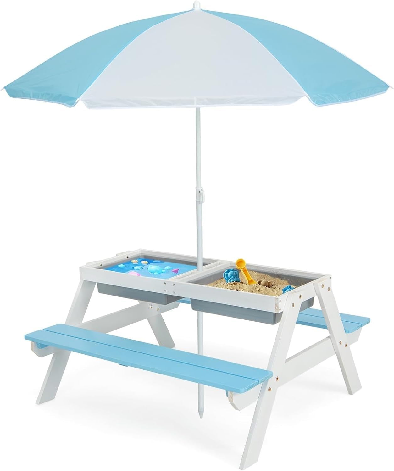 Kids Picnic Table, 4 in 1 Outd - Kids Outdoor Water Table avis et prix