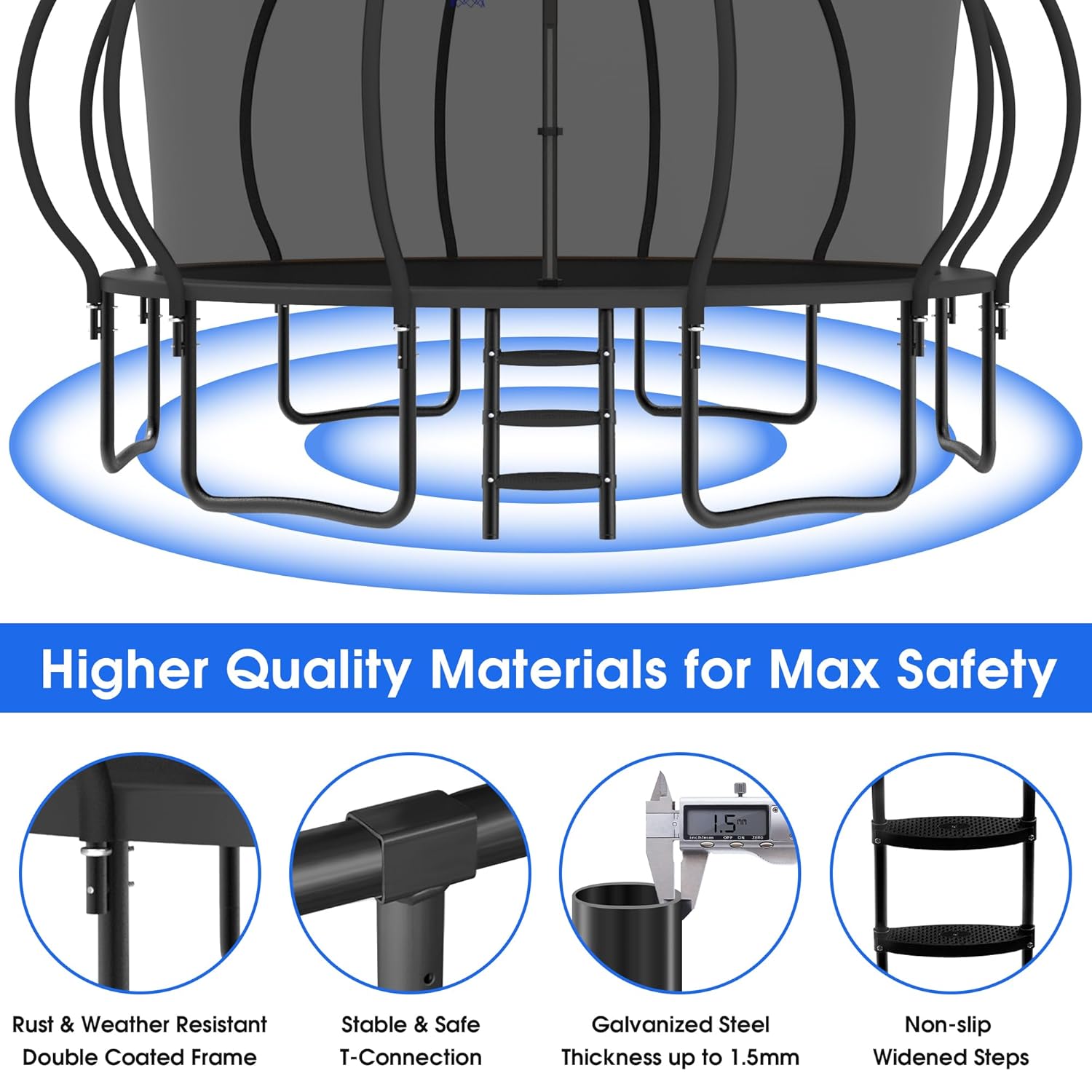 Large Outdoor Trampoline with  - Kids Outdoor Furniture avis et prix
