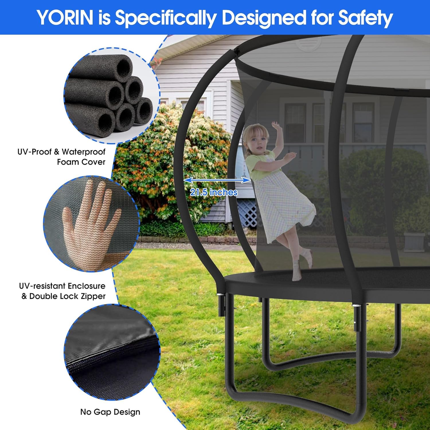 Large Outdoor Trampoline with  - Kids Outdoor Furniture avis et prix
