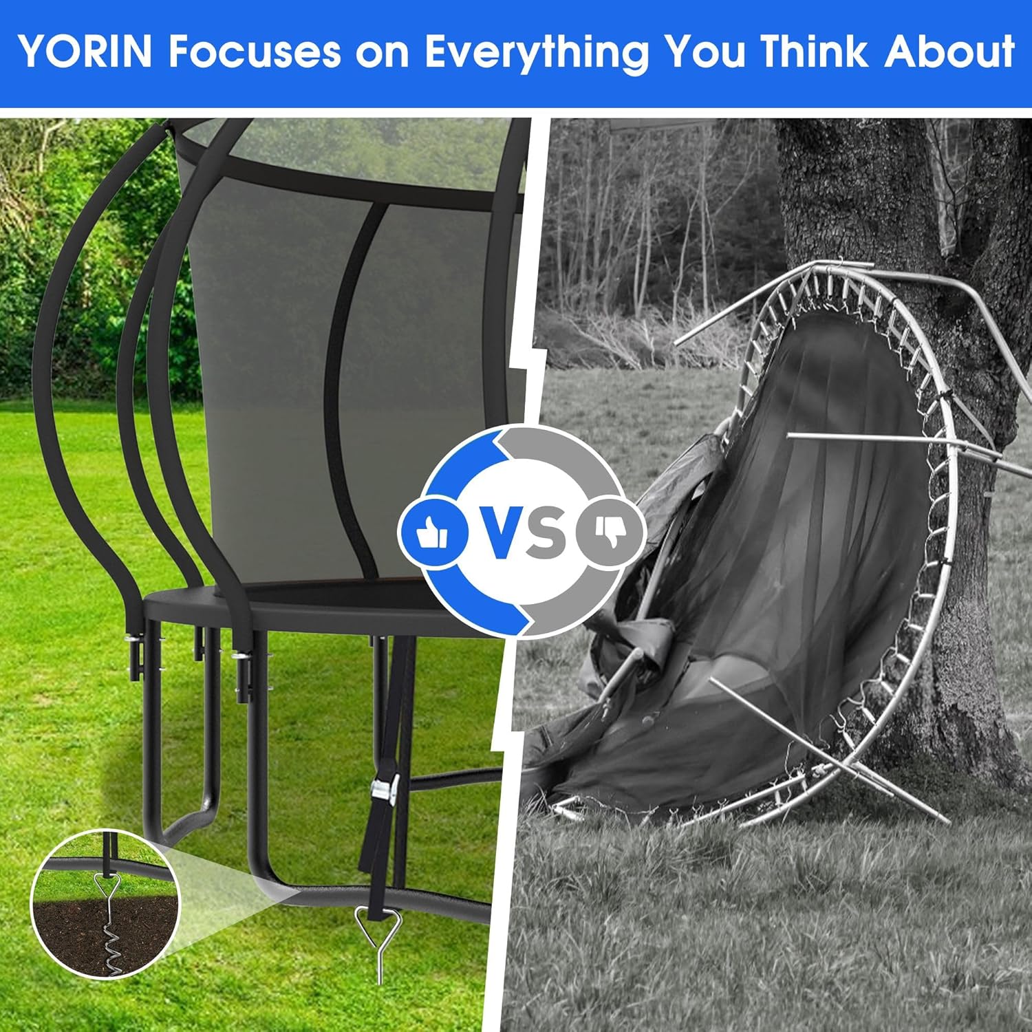 Large Outdoor Trampoline with  - Kids Outdoor Furniture avis et prix