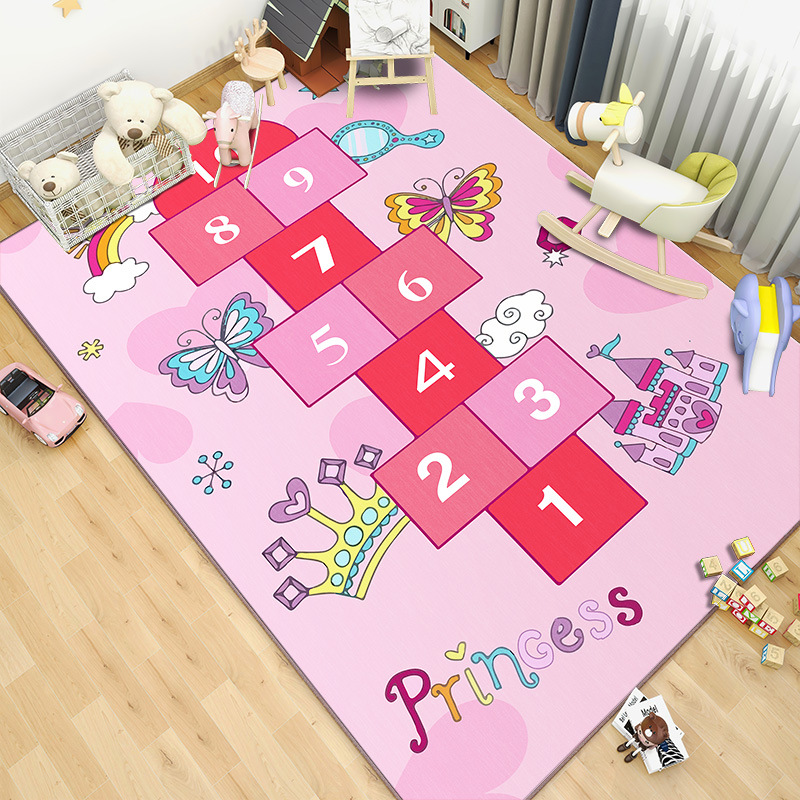 Pink Cartoon Living Room Carpe - Kids Outdoor Play Table avis et prix