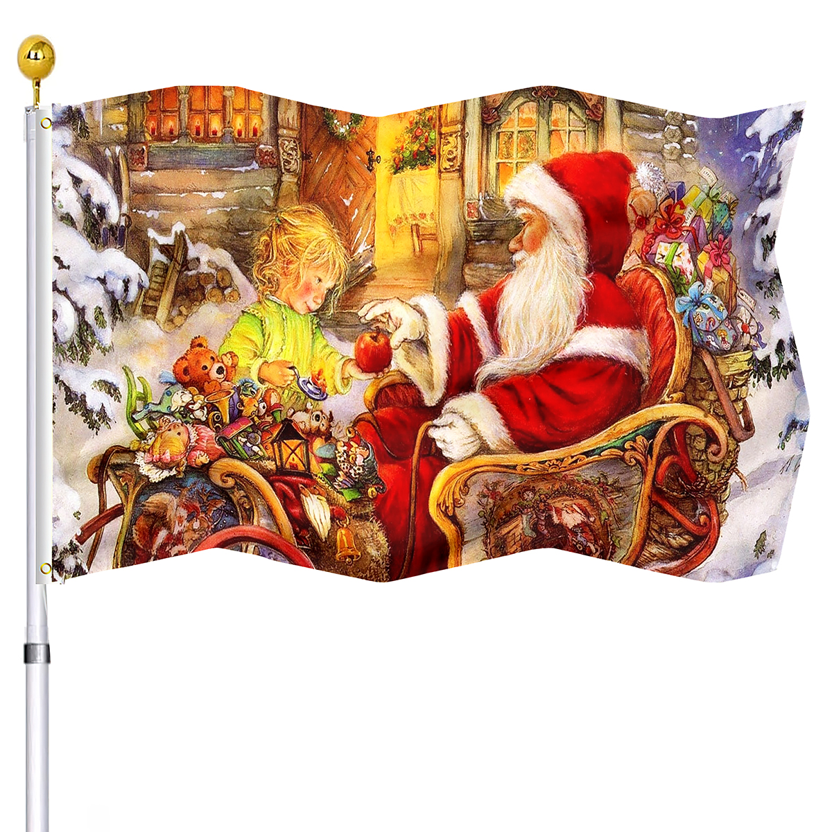 Christmas Flag Xmas Tree and S - Kids Outdoor Treehouse avis et prix