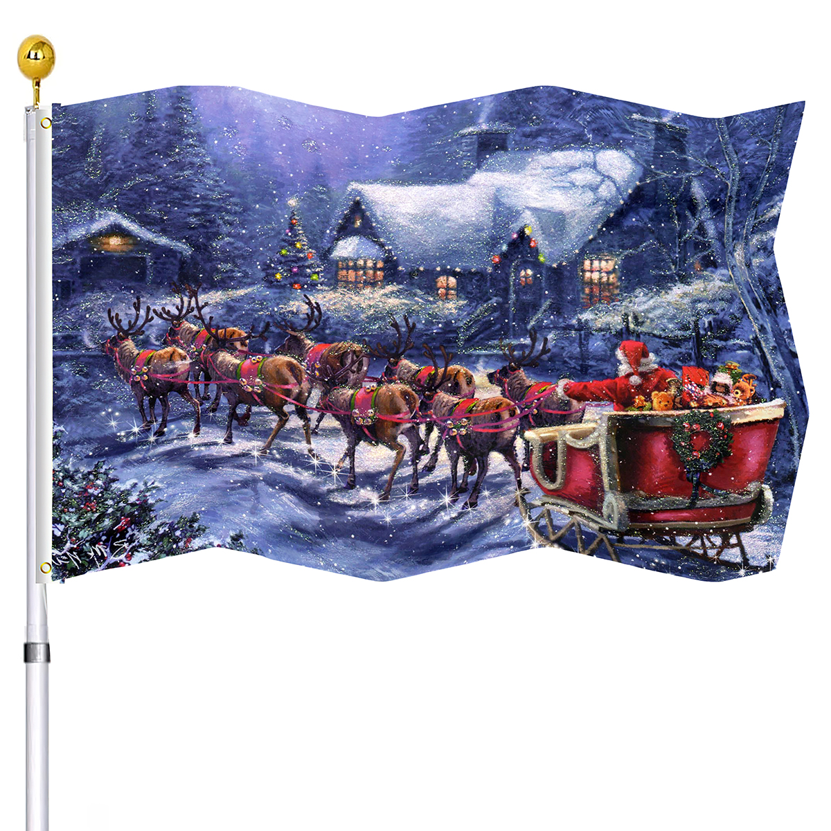 Christmas Flag Xmas Tree and S - Kids Outdoor Treehouse avis et prix