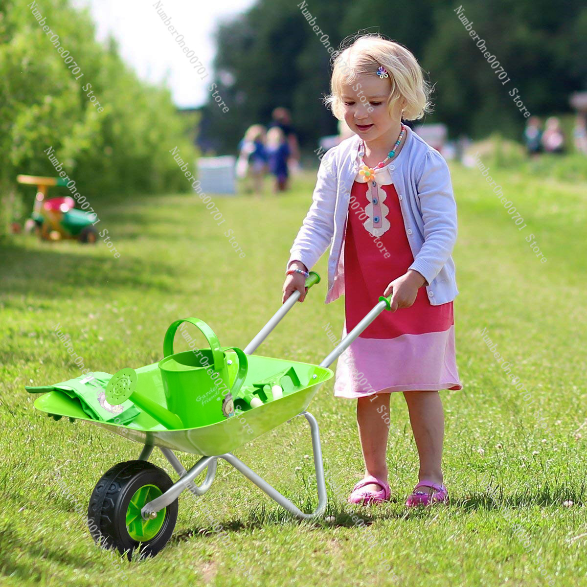 Kids Outdoor Wheelbarrow, Gree - Kids Outdoor Activity Toys avis et prix