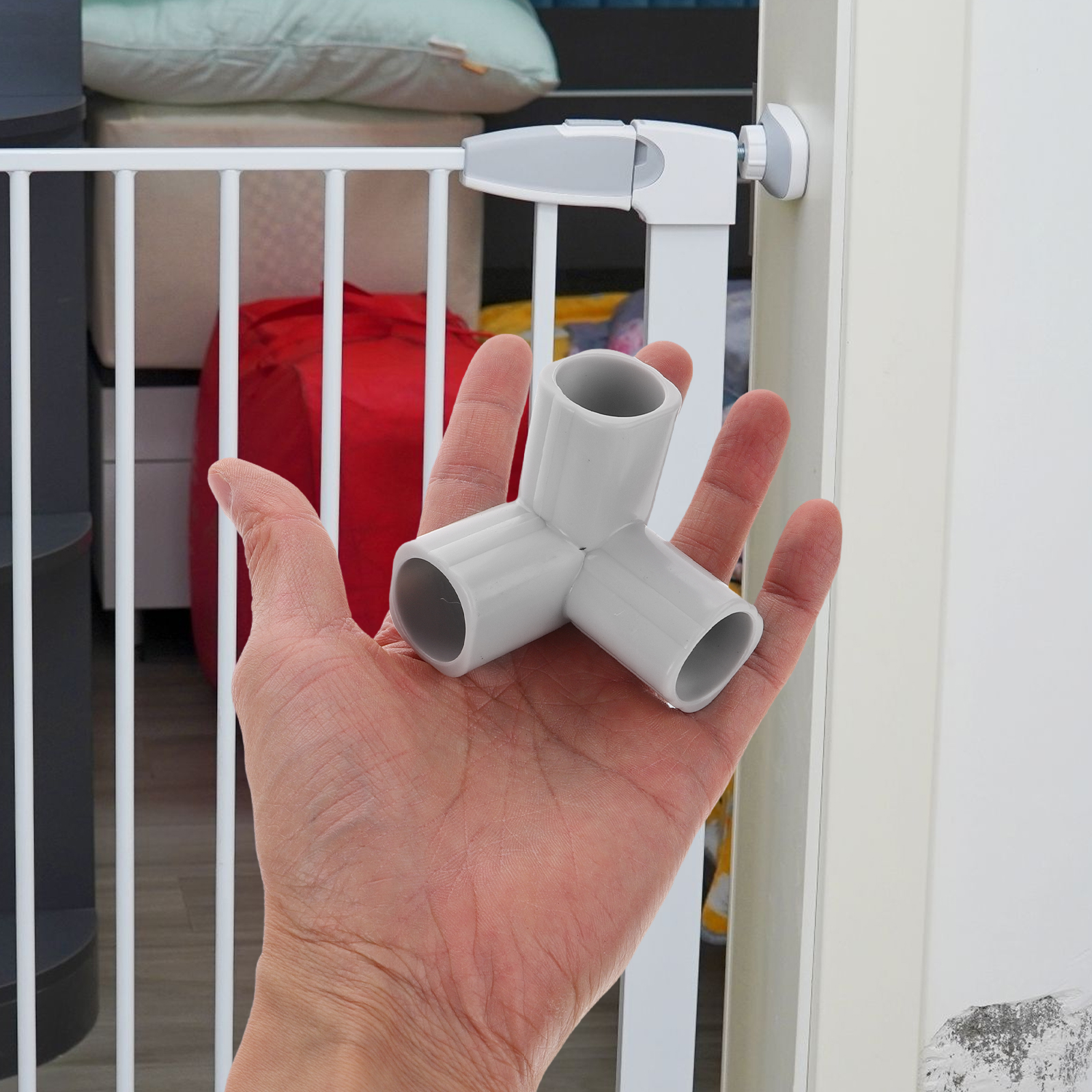 4pcs T-Shaped Steel Pipe Conne - Kids Outdoor Fence avis et prix