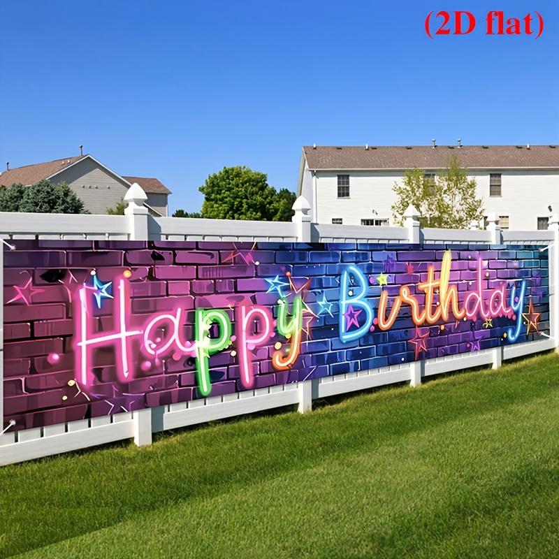 VIKAMA Neon Happy Birthday Ban - Kids Outdoor Fence avis et prix