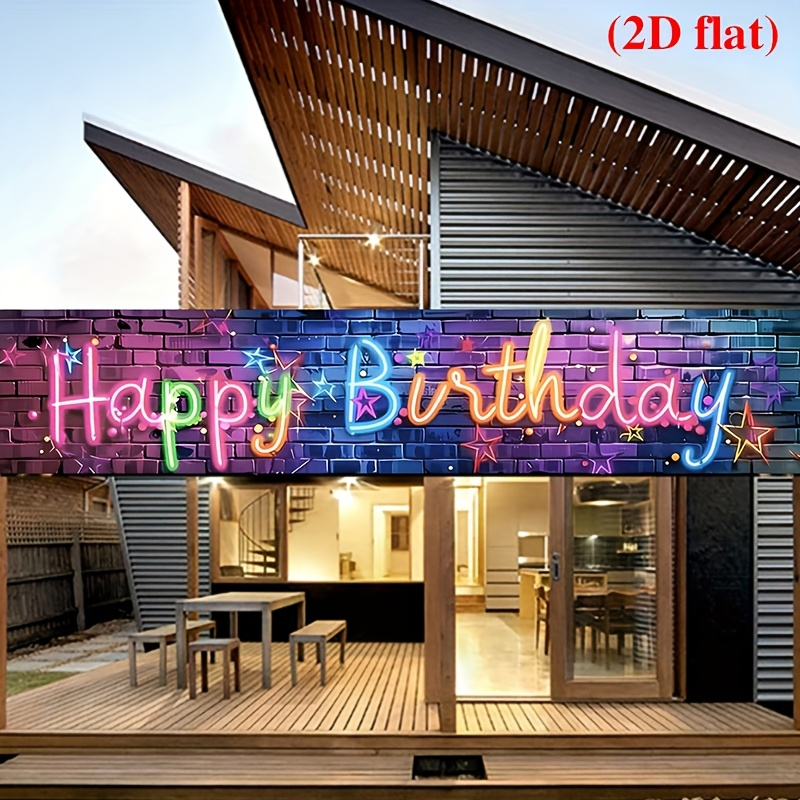 VIKAMA Neon Happy Birthday Ban - Kids Outdoor Fence avis et prix