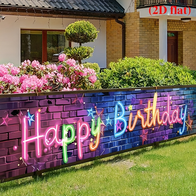 VIKAMA Neon Happy Birthday Ban - Kids Outdoor Fence avis et prix