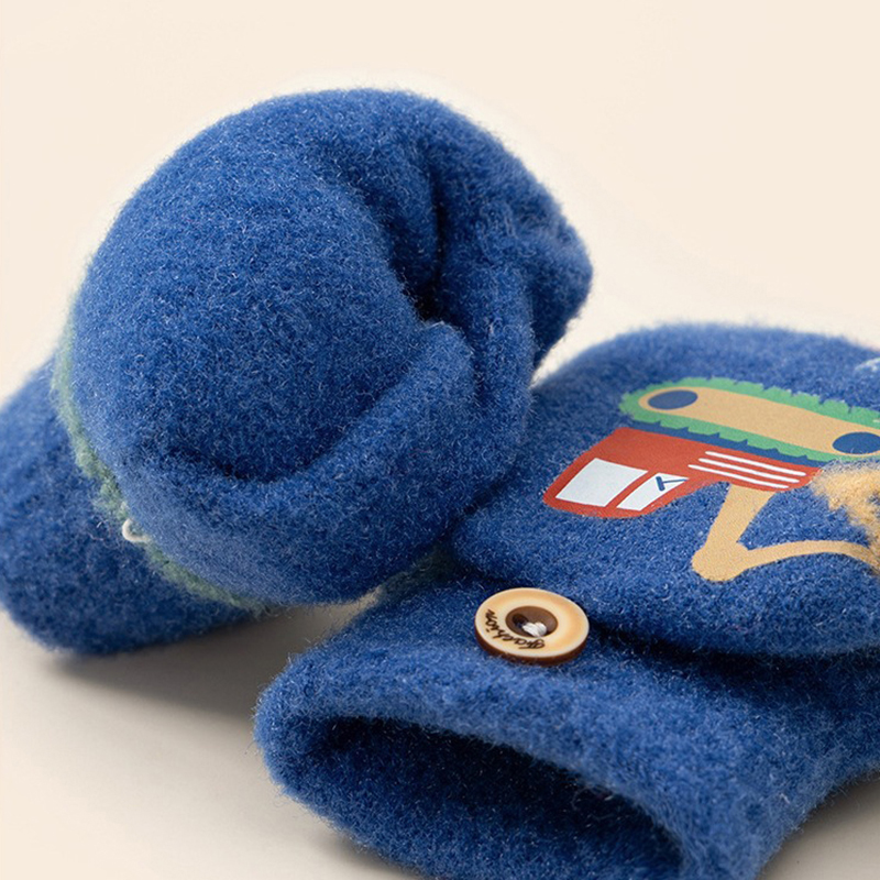 Cartoon Winter Gloves for Boy  - Kids Outdoor Excavator avis et prix