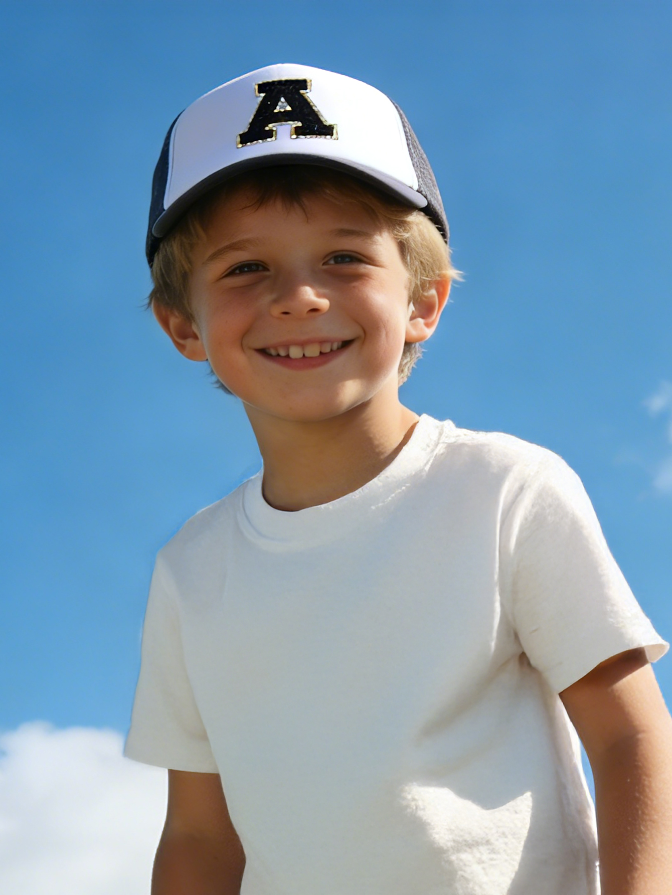1pc Gray Hat With 26-Letter Pa - Kids Outdoor Hat avis et prix