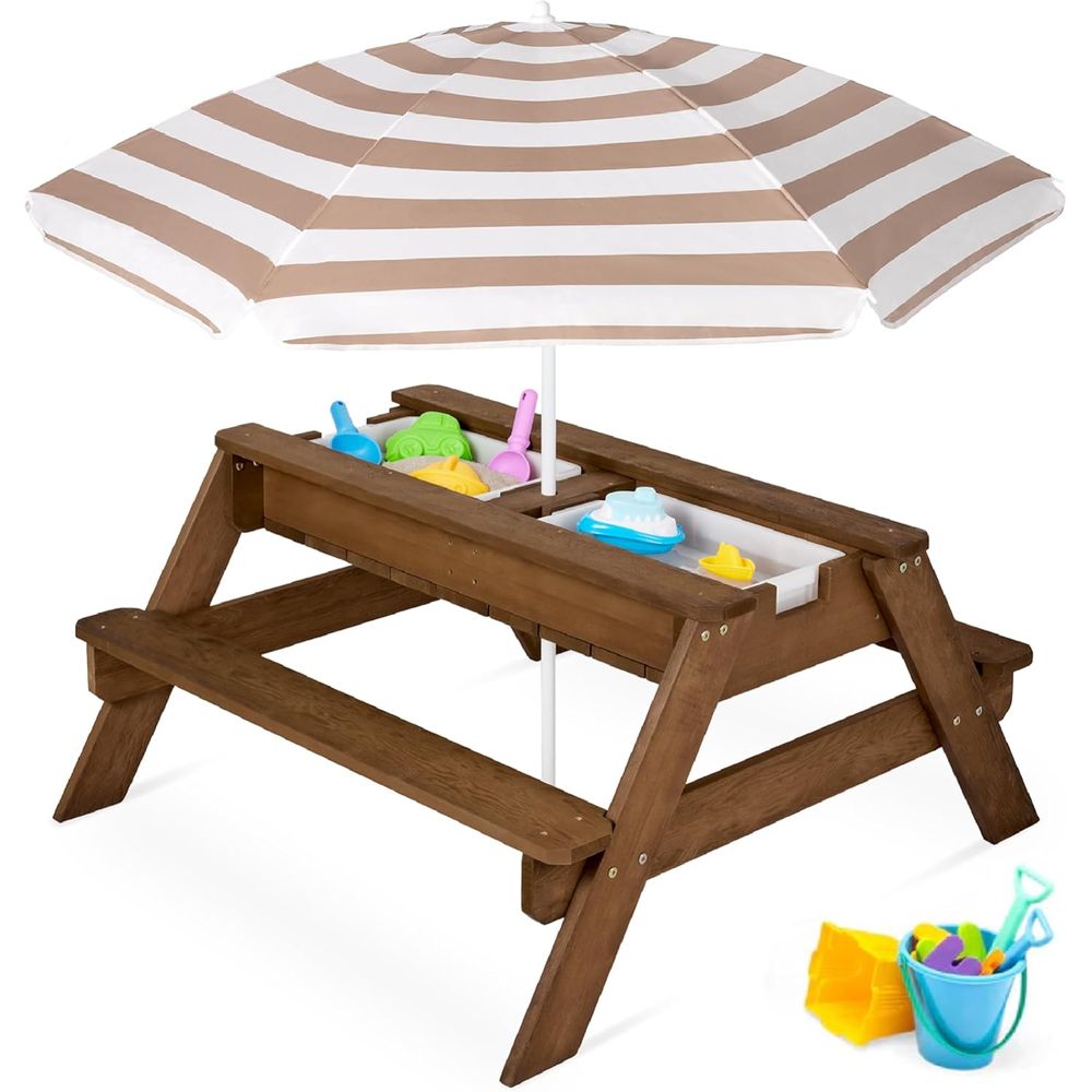 Kids Picnic Table with Umbrell - Kids Outdoor Water Table avis et prix