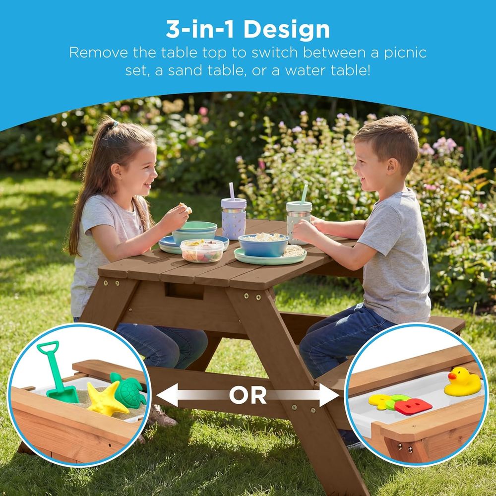 Kids Picnic Table with Umbrell - Kids Outdoor Water Table avis et prix