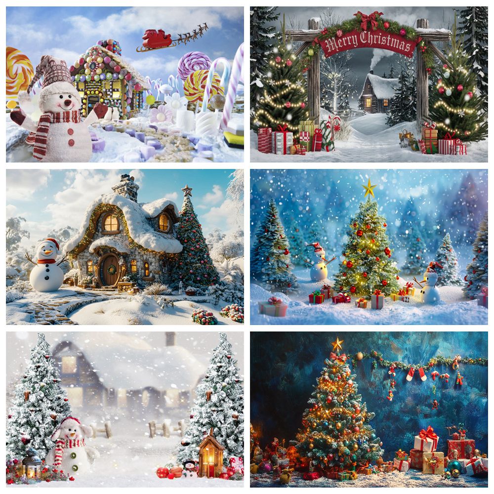 Winter Christmas Backdrop Outd - Kids Outdoor Treehouse avis et prix