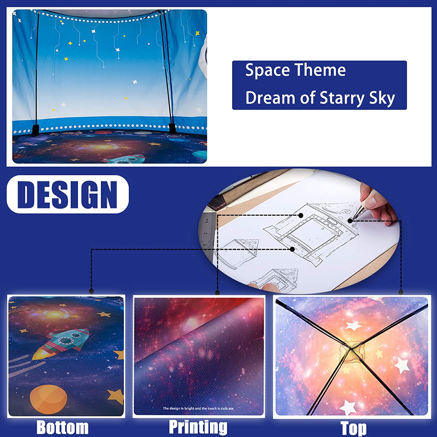 Rocket Ship Kids Tent Pop Up P - Kids Outdoor Fence avis et prix