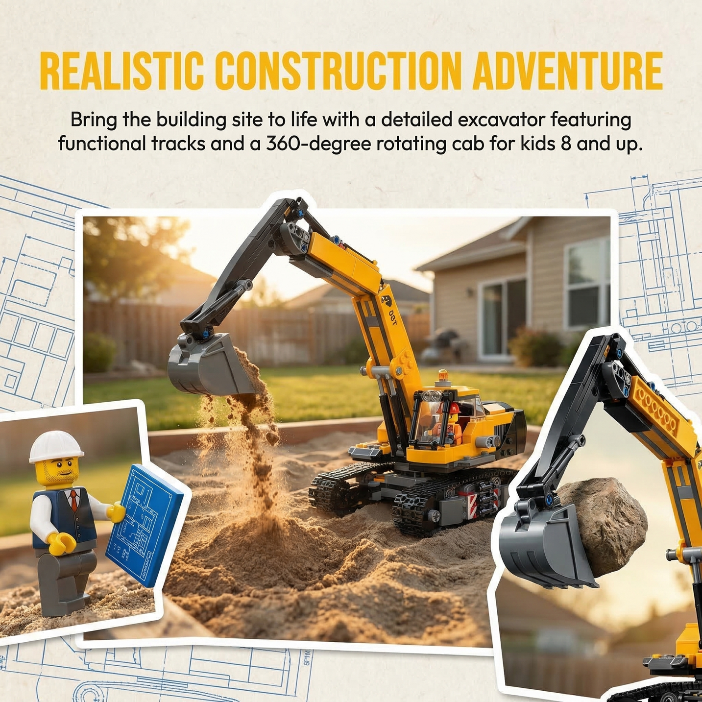 City Yellow Construction Excav - Kids Outdoor Digger avis et prix