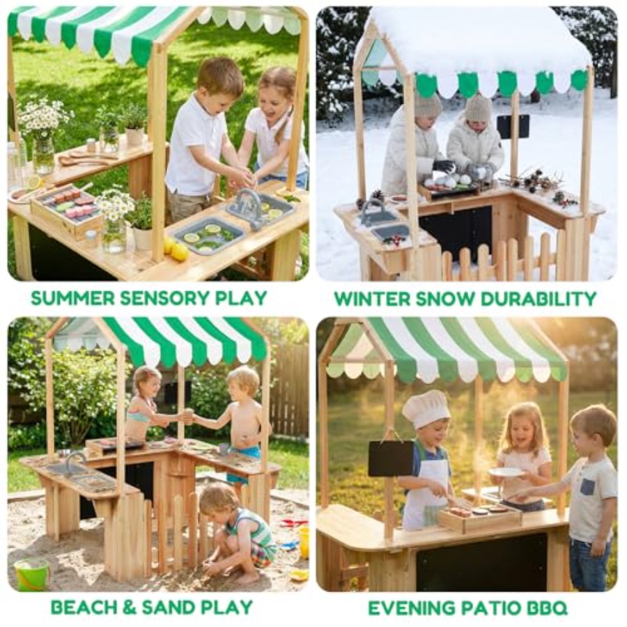 Outdoor playhouse mud kitchen  - Kids Outdoor Bbq avis et prix