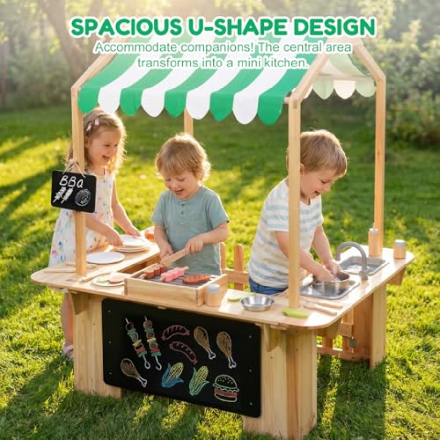 Outdoor playhouse mud kitchen  - Kids Outdoor Bbq avis et prix
