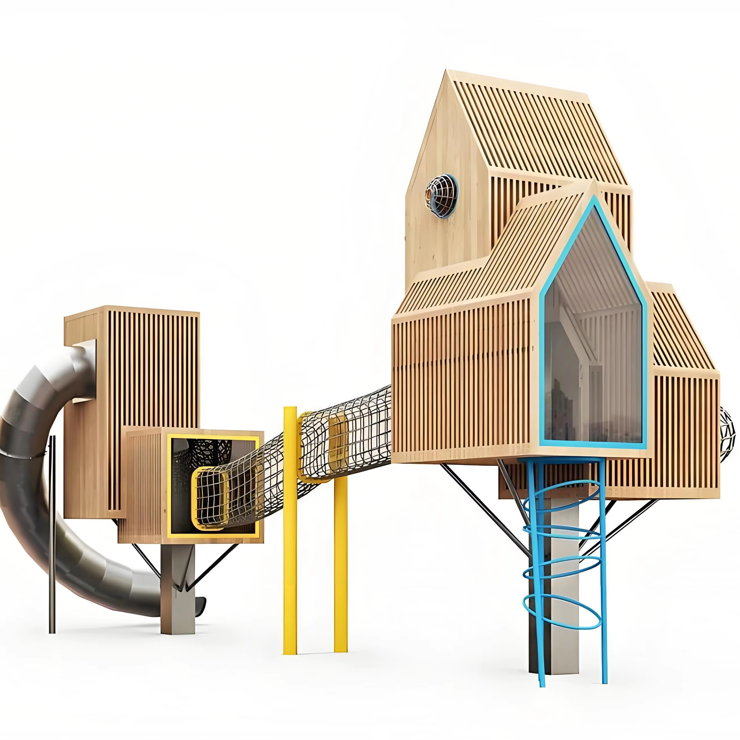 Custom Outdoor Amusement Park  - Kids Outdoor Treehouse avis et prix