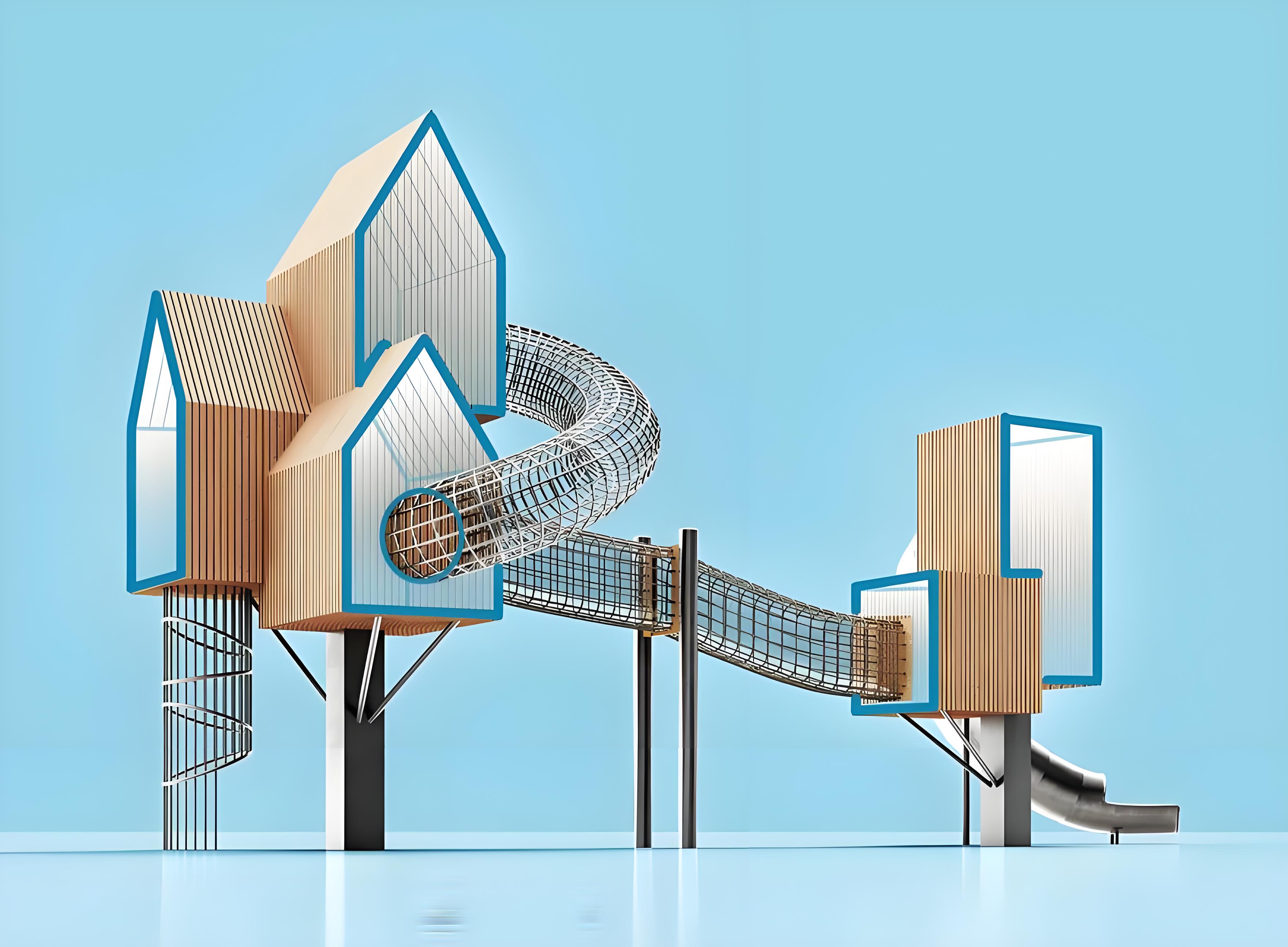 Custom Outdoor Amusement Park  - Kids Outdoor Treehouse avis et prix