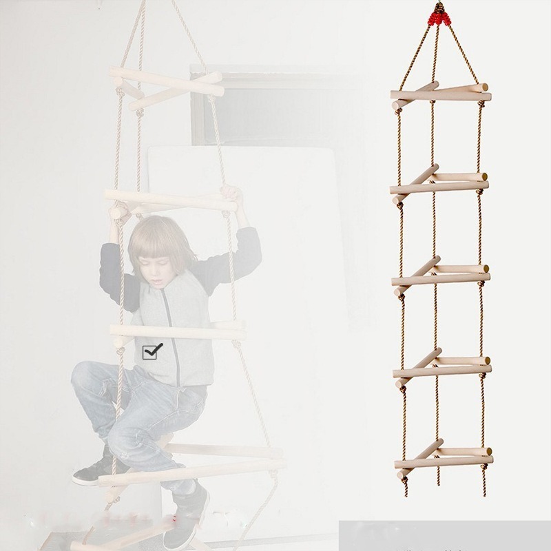 5 Rungs Single Head Wooden Tri - Kids Outdoor Swing avis et prix