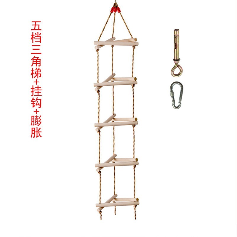 5 Rungs Single Head Wooden Tri - Kids Outdoor Swing avis et prix