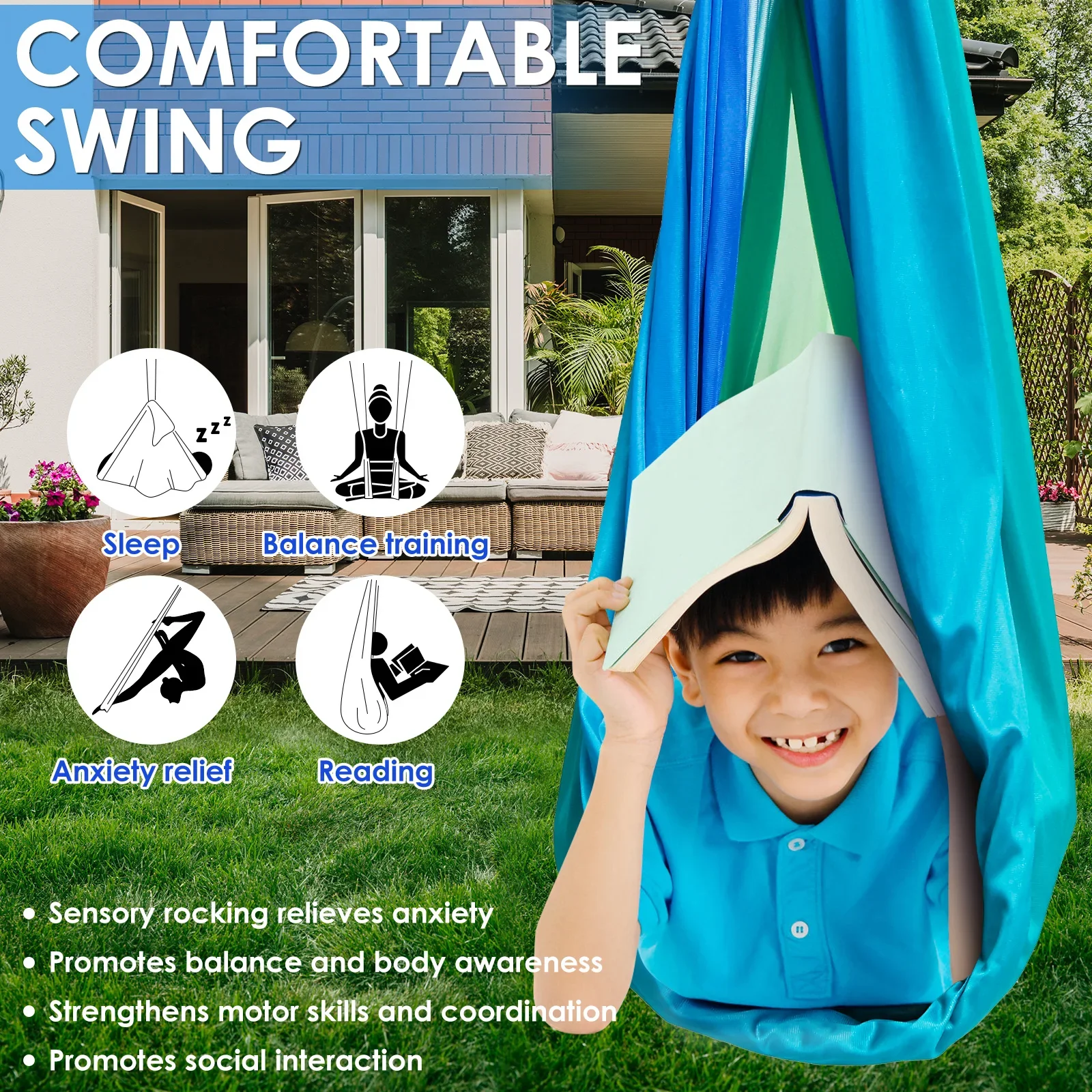 Sensory Swing Comfortable Kids - Kids Outdoor Furniture avis et prix