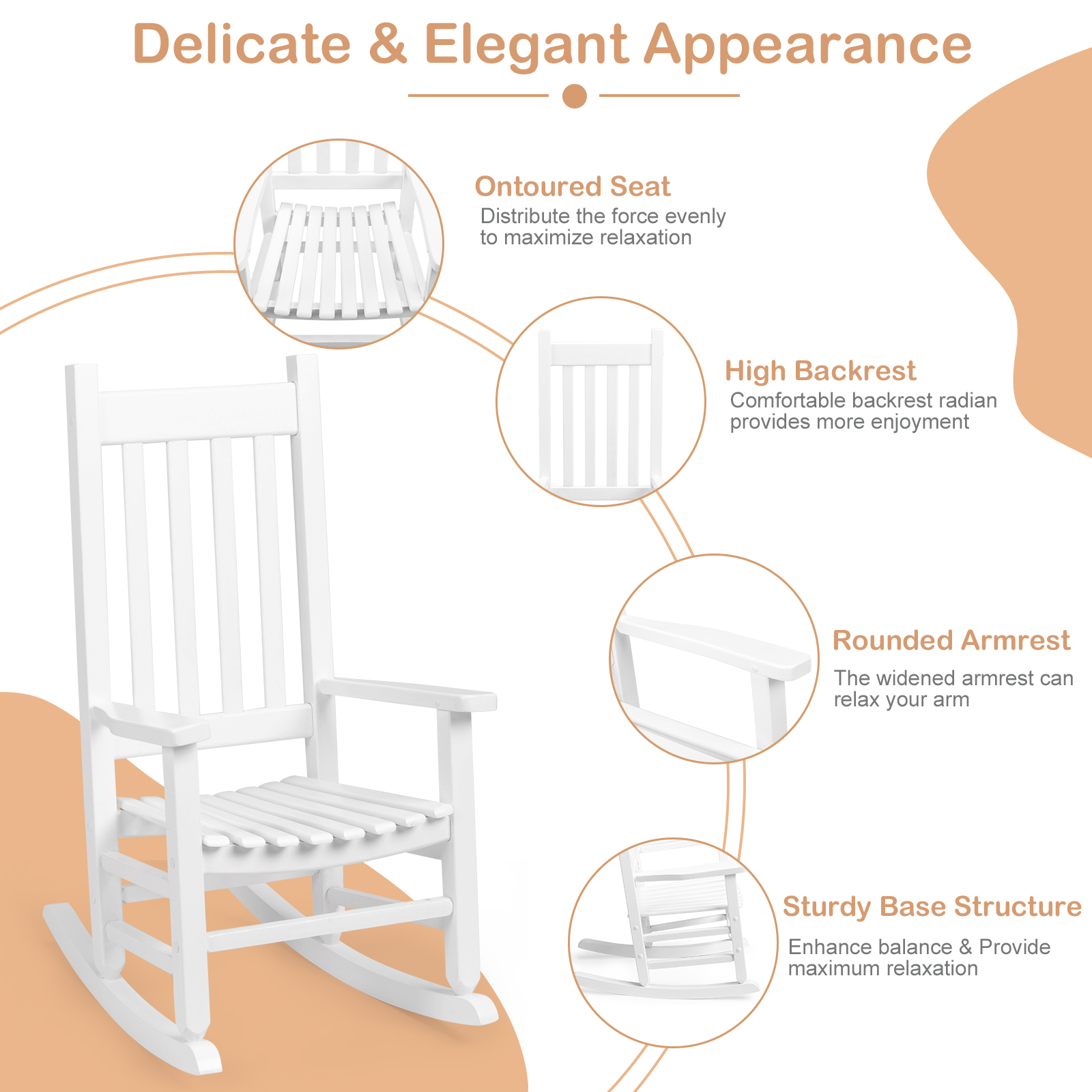 Child's Porch Rocker Wood Outd - Kids Outdoor Lounge Furniture avis et prix