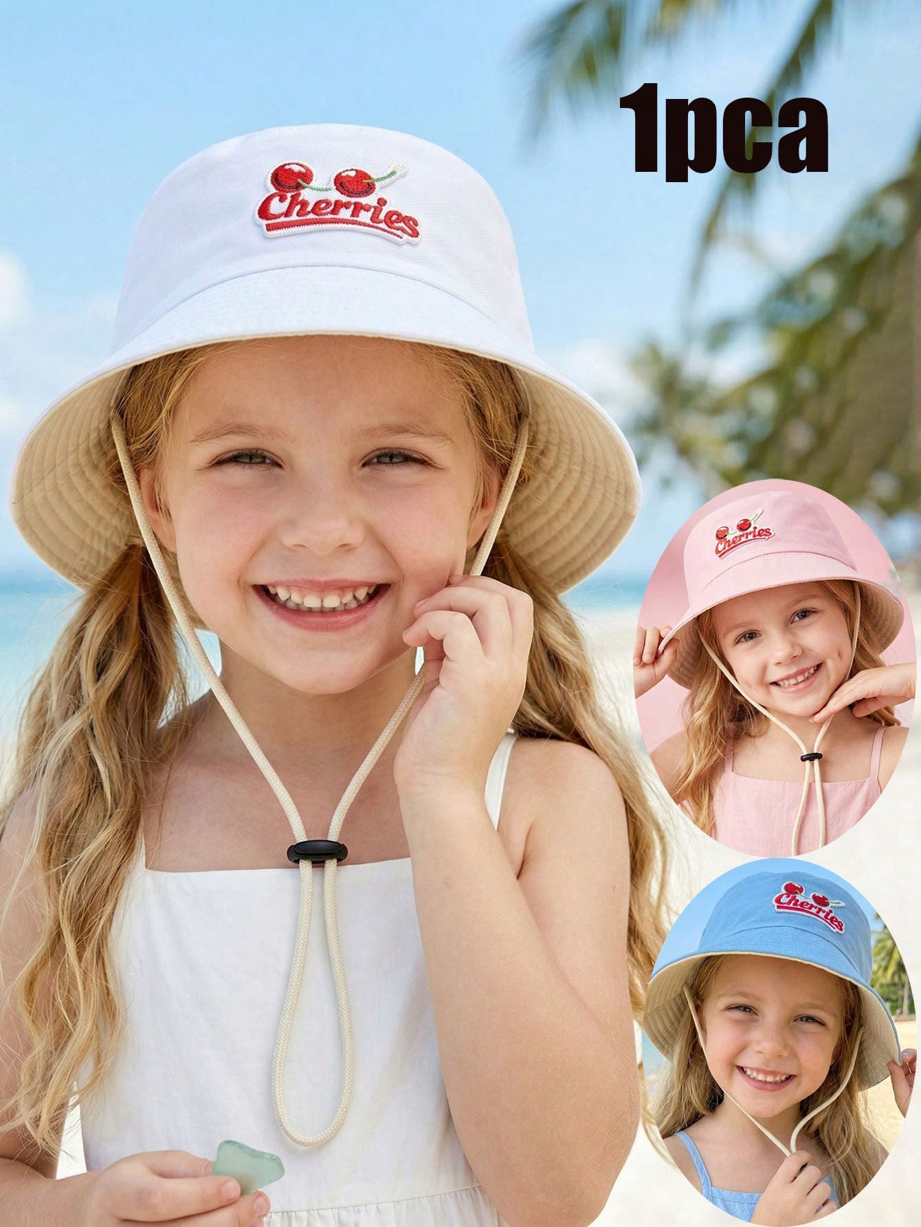1Pc 2-6Y Kids Red Cherry Fishe - Kids Outdoor Hat avis et prix